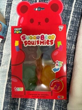 SugarBear Squishies Kids Toy - Red Packaging, Multicolor Bears RMS BRAND